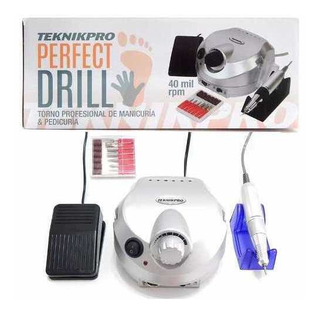 TORNO PROFESIONAL CON PEDAL MARCA TEKNIKPRO MODELO PERFECT DRILL * PARA MANOS Y PIES * 30.000 RPM