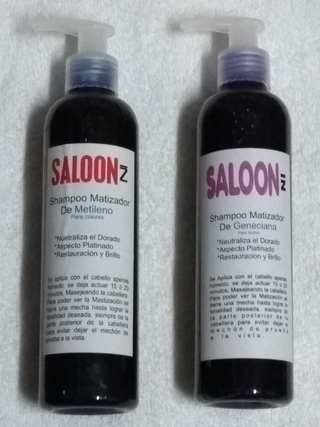 SHAMPOO MATIZADOR AZUL METILENO MARCA SALOON IN POR 250 ml. - comprar online
