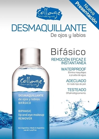 DESMAQUILLANTE BIFASICO DE OJOS Y LABIOS MARCA COLLAGE POR 125ml. * DEMAQUILLANTE * 16706 en internet