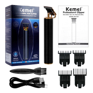 CORTADORA PATILLERA TRIMMER RECARGABLE USB MARCA KEMEI MODELO KM-1971 + ACCESORIOS (SA)