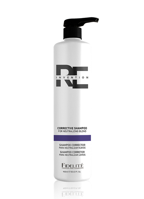 SHAMPOO CORRECTOR PARA NEUTRALIZAR RUBIOS MARCA FIDELITE POR 900 ml.