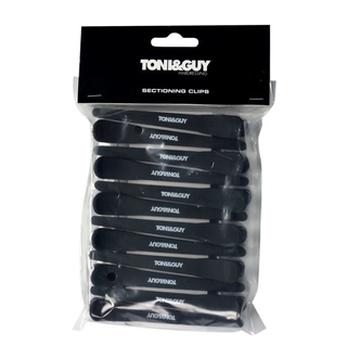 12 BROCHES / SEPARADORES DE PELO DE PLASTICO NEGRO ENGOMADO MARCA TONI & GUY MODELO 1164 en internet