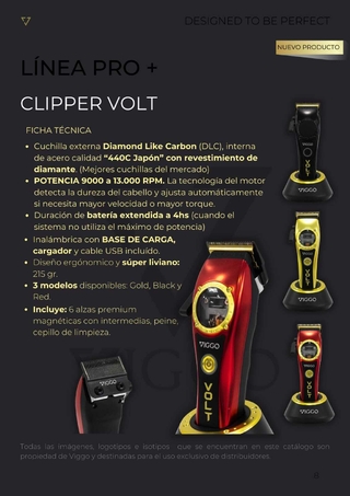 CORTADORA PROFESIONAL RECARGABLE DIGITAL MARCA VIGGO MODELO VOLT V-025 - comprar online