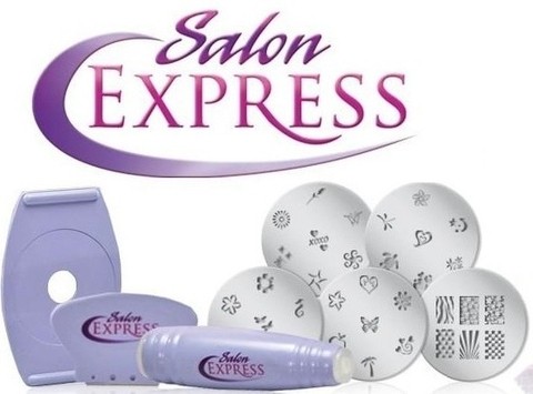 KIT STAMPING 5 DISCOS PLACAS + SELLO MARCA SALON EXPRESS