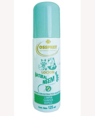 LOCION REPELENTE NATURAL NEEM OSSPRET POR 125ml PERRO GATO