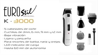 CORTADORA PATILLERA RECARGABLE 5 EN 1 PROFESIONAL MARCA EUROSTIL MODELO K3000 CODIGO 03753