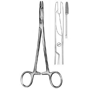 Pinza Porta Aguja OLSEN 14 Cm. Acero Quirurgico CIRUGIA