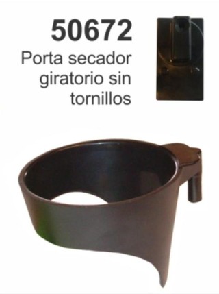 SOPORTE POSA / PORTA SECADOR GIRATORIO PARA PARED CON ADHESIVO MARCA EUROSTIL MODELO 50672