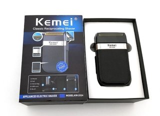 AFEITADORA SHAVER INALAMBRICA RECARGABLE USB MARCA KEMEI MODELO KM-2024 + CABEZAL DE REPUESTO (SA) - TODOPELUQUERIAS