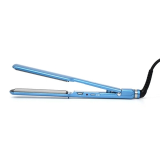 PLANCHA MARCA BABYLISS NANOTITANIUM 230°C PARA PELO HUMEDO Y SECO MODELO 4083 BIVOLTAJE + BOLSO PARA GUARDADO/TRASLADO