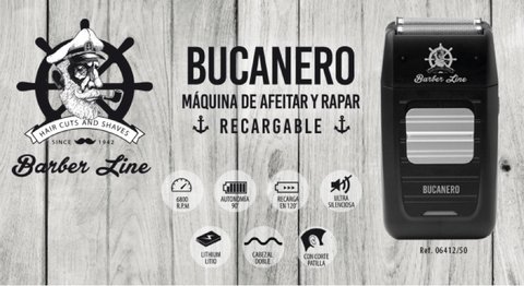 AFEITADORA MARCA EUROSTIL MODELO BUCANERO LINEA BARBERLINE * IDEAL BARBERIA CODIGO 06412