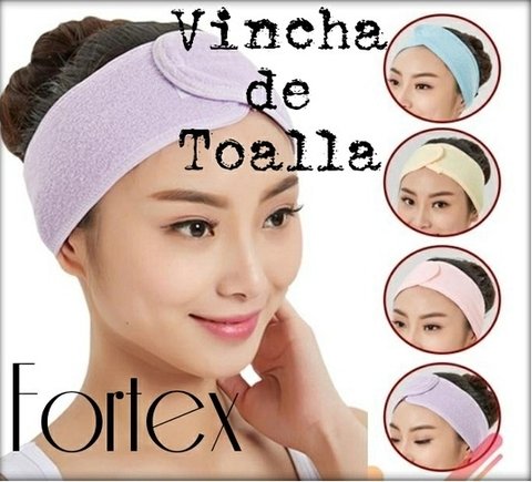 VINCHA DE TOALLA DE 60 X 6 Cm. PARA COSMETOLOGIA TRATAMIENTOS * VARIOS COLORES MODELO EHT00839