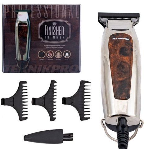 CORTADORA DE PELO CON CABLE MARCA TEKNIKPRO MODELO FINISHER ACCESORIOS