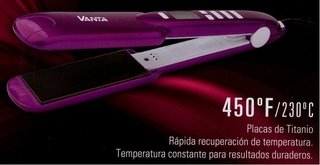 PLANCHA MARCA VANTA MODELO TITANIUM DE ALTA TEMPERATURA 230°C * CON REGULACION en internet