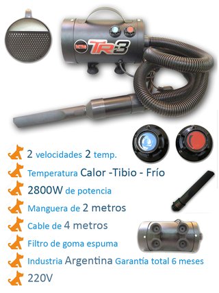 TURBINA SECADORA FRIO CALOR MARCA RETRO MODELO TR3 - comprar online