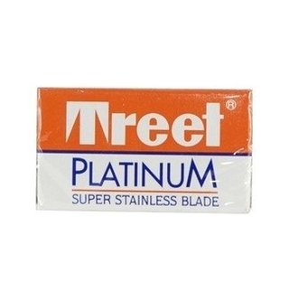 100 REPUESTOS PARA NAVAJAS MARCA TREET ORIGINALES LINEA PLATINUM SIMIL GILLETTE (SON 100 MITADES DE HOJAS STANDAR) - TODOPELUQUERIAS