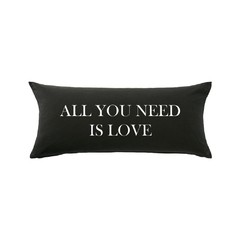 ALMOHADON LIENZO NEGRO 30x60CM - FUNDA Y RELLENO - comprar online