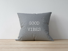 Funda de almohadon 40x40 GRIS con frases - comprar online