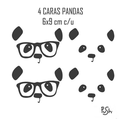 CALCOS 011- CARAS PANDAS - Push vinilos