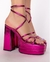 SANDALIAS FUCSIA 'METALLIC PLATFORM' - tienda online