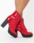 BOTAS ROJAS CHAROLADAS CON BASE NEGRA - WE LOVE NYC