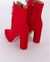 BOTAS RED SATIN CON ACORDONADO DE STRASS - tienda online