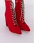 BOTAS RED SATIN CON ACORDONADO DE STRASS - comprar online