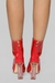 BOTAS ROJAS CLEAR CON TACO SQUARE CLEAR - WE LOVE NYC