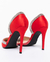 STILETTOS ROJOS CON TIRA CLEAR & STRASS - tienda online