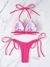 BIKINI FUCSIA CON STRASS SILVER - tienda online