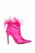 BOTAS FUCSIA 'SATIN & FEATHERS' - WE LOVE NYC