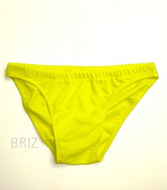 cueca slip lateral estreita  lycra sob medida amarelo