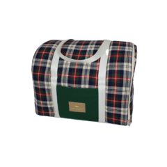 Bolsa Transporte Tecido Pata Chic Xadrez - Verde