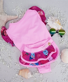 Conjunto Calcinha Saia + Mini Blusa Pata Chic Verão'24 - Rosa - comprar online