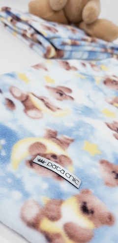 Cobertor Soft Pata Chic - Ursinho Azul - comprar online
