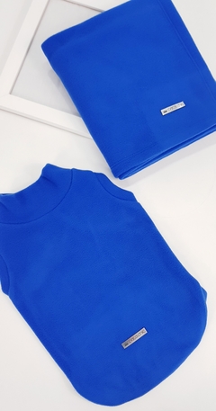 Cobertor Soft Pata Chic - Azul Royal - comprar online