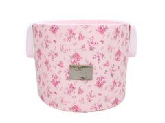 Cesto Organizador de Brinquedos Pata Chic Doce Flor - Rosa