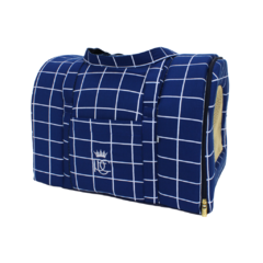 Bolsa Transporte Tecido Pata Chic Grid - Marinho