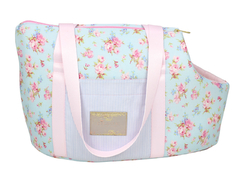 Bolsa Passeio Tecido Pata Chic Doce Flor - Floral Azul