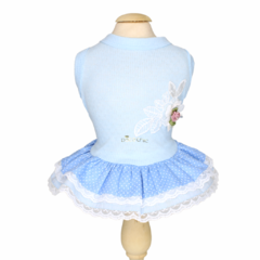 Vestido Pata Chic - Flowers Azul - comprar online