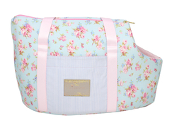 Bolsa Passeio Tecido Pata Chic Doce Flor - Floral Azul - comprar online