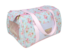 Bolsa Avião Tecido Pata Chic Doce Flor - Floral Azul