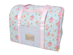 Bolsa Transporte Tecido Pata Chic Doce Flor - Floral Azul