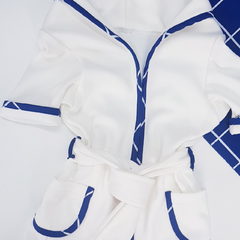 Robe Off White Pata Chic Grid - Marinho - comprar online