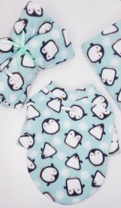 Cobertor Soft Pata Chic - Pinguim Verde na internet