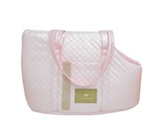 Bolsa Passeio em Courano Pata Chic Strass - Rosa