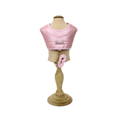 Colete Peitoral e Guia Pata Chic Shine - Rosa