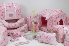 Bolsa Passeio Tecido Pata Chic Doce Flor - Rosa - comprar online