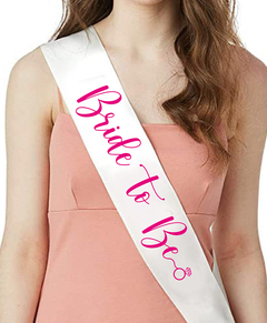 Banda de raso Bride to be - tienda online