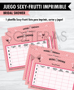 Juego Sexy Frutti Bridal Shower - Imprimible
